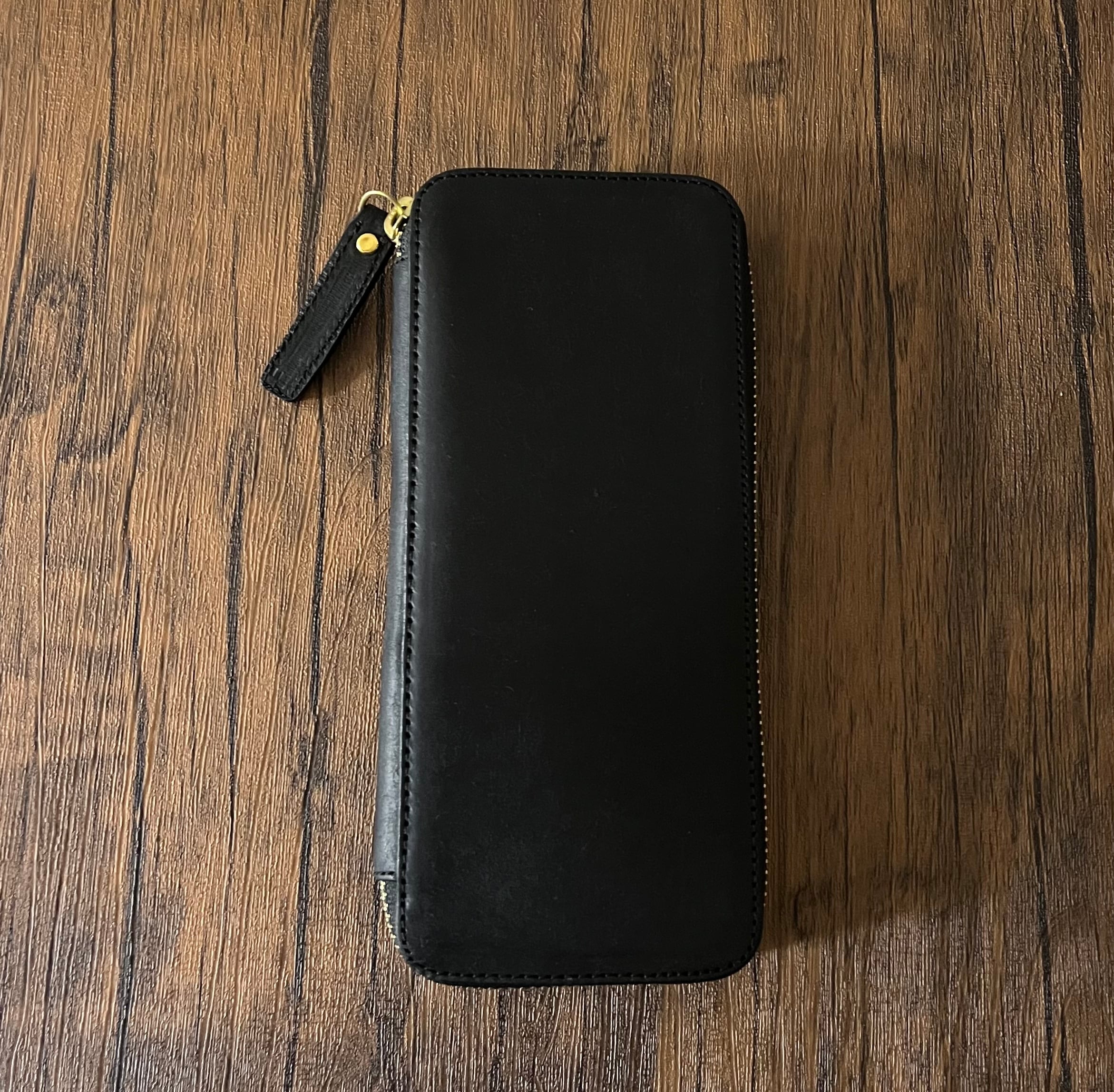 バハギア ペンケース ラウンドジップ型 プエブロ ネロ | Bahagia & Craft