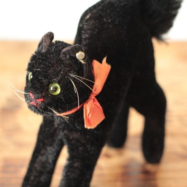 ☆シュタイフ☆Black Tom Cat 14cm☆ブラックトムキャット/黒猫 シュタイフ