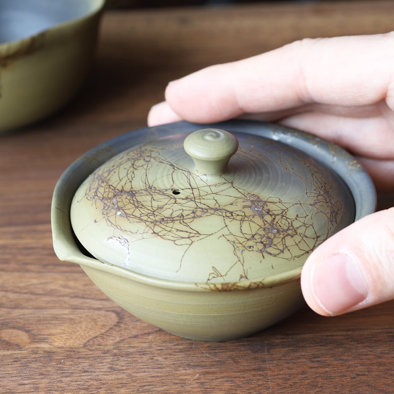 緑窯変藻掛け 絞り出し 片山白山（常滑焼） | にっこう生活館 ONLINE