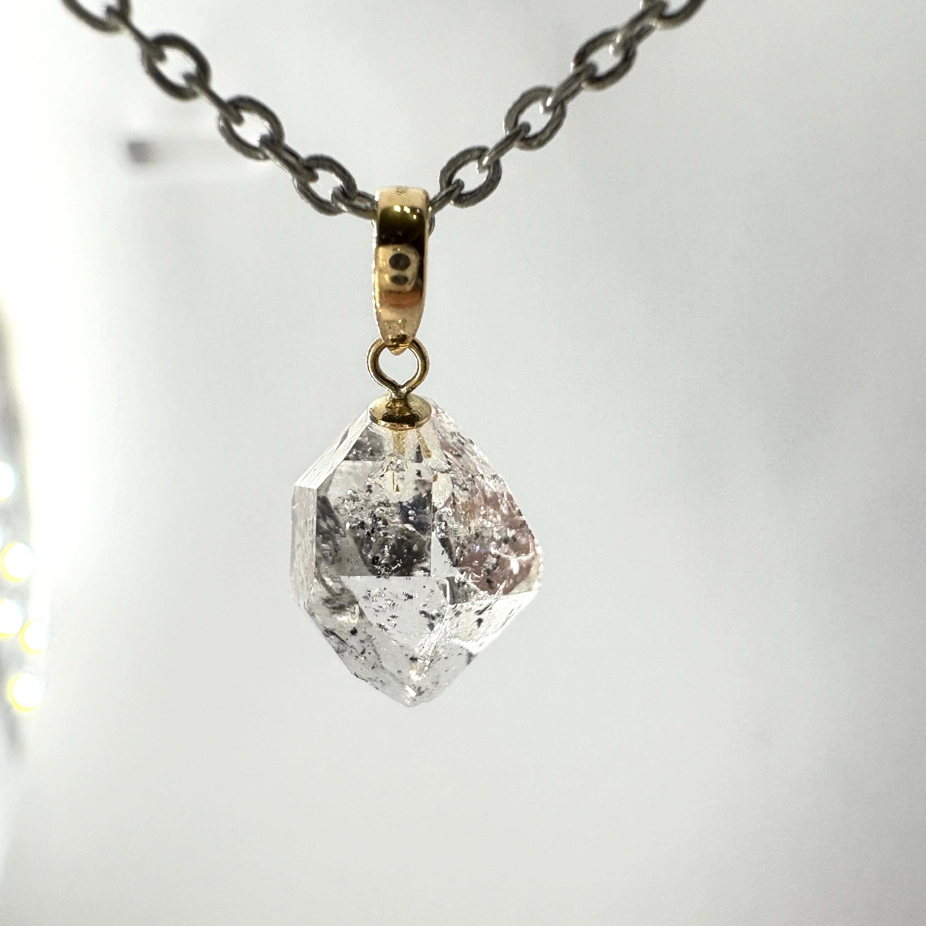 ハーキマーダイヤモンド原石 ペンダントトップ アメリカ ニューヨーク
