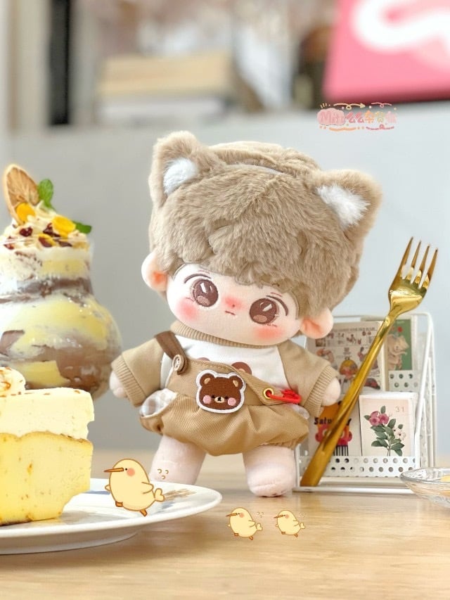 15cmぬい服】カラフルオーバーオール 15cm用 着せ替えぬいぐるみのお