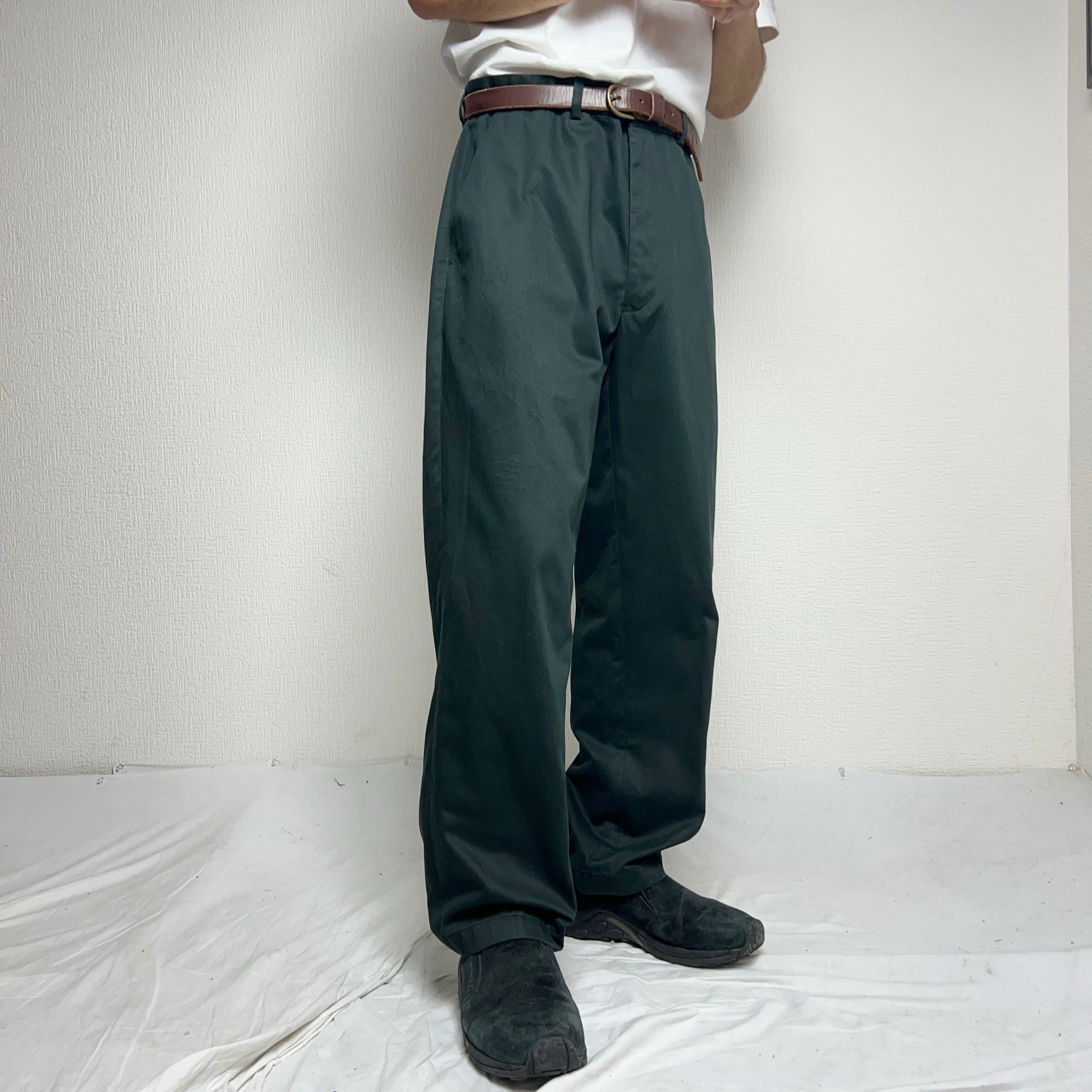 90's~ Polo by Ralph Lauren Cotton Pants Black 90年代 ポロラルフ