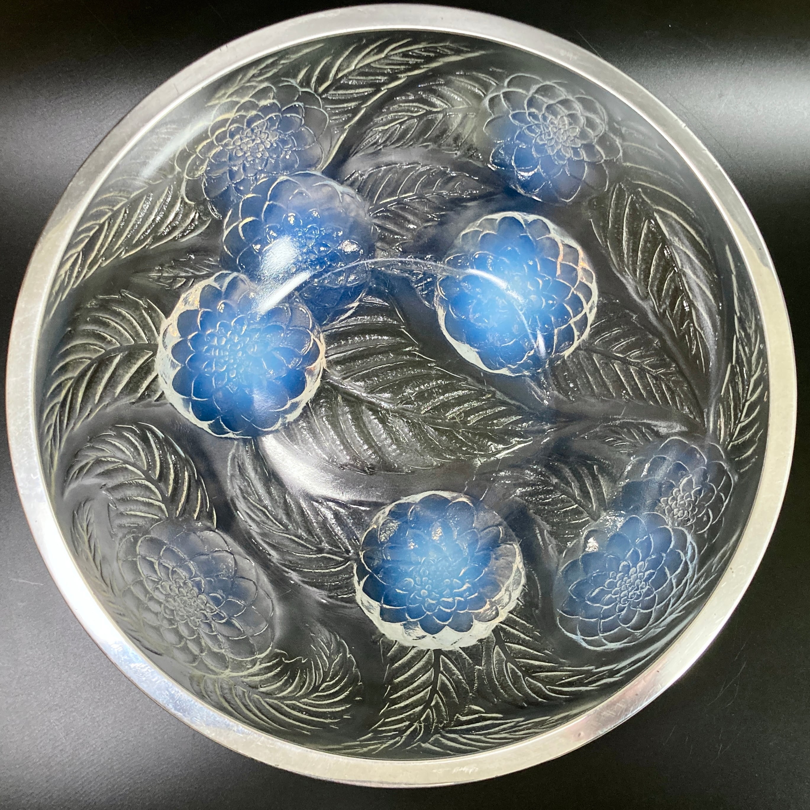 本人作 ルネ・ラリック フルロン 大皿 28cm オパルセント1935