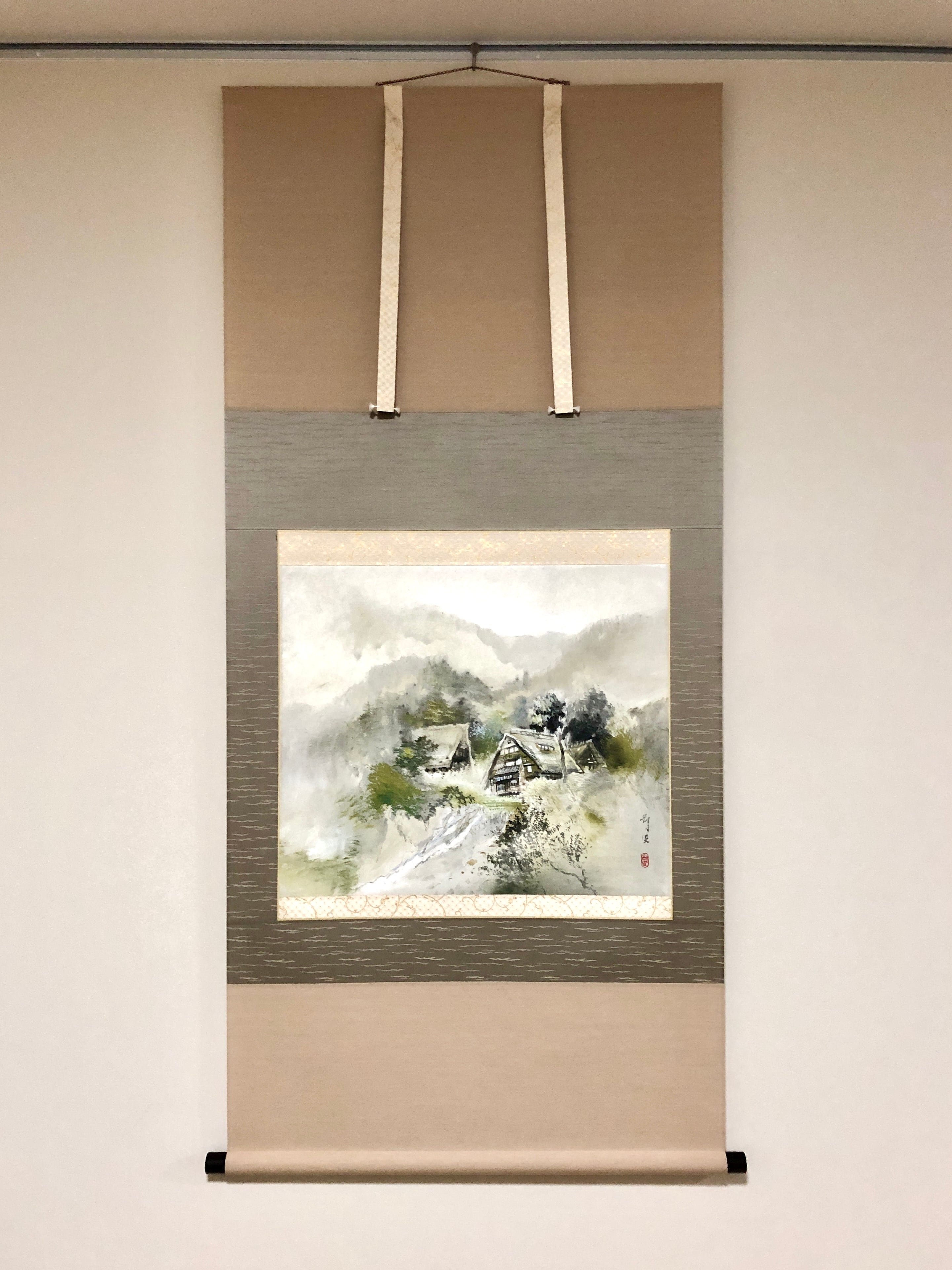 中川幸彦「上高地」掛軸（尺八横） | 吉村唐木店 WEBSHOP