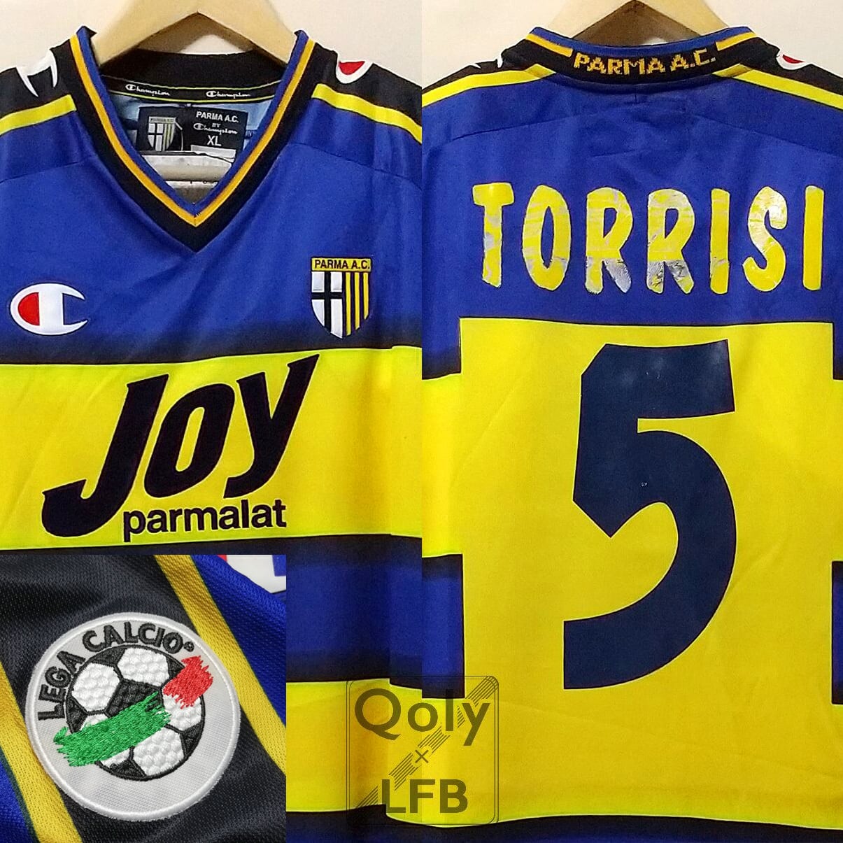 パルマ ユニフォーム 中田 10 新品 XL 01-02 チャンピオン joy