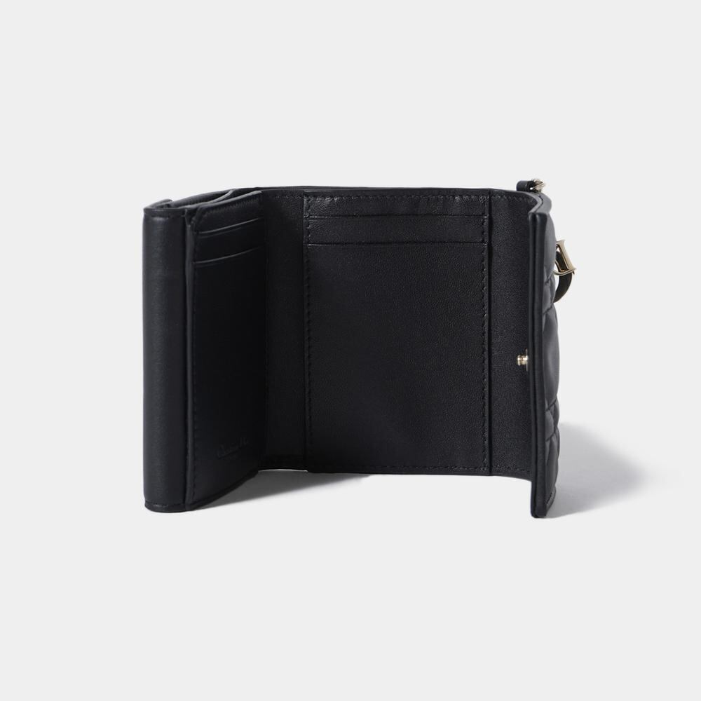 Dior 財布 ウォレット Lady Dior Lotus ウォレット ブラック レディ