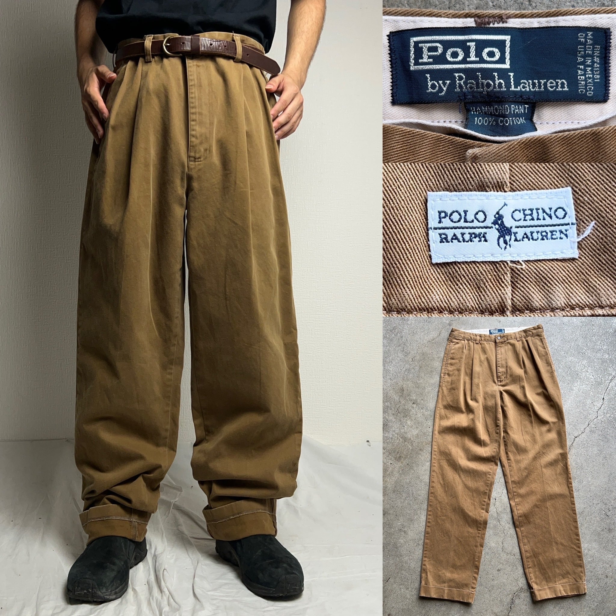 90's Poloラルフローレン◇アメリカ製◇HAMMOND PANT◇2タック