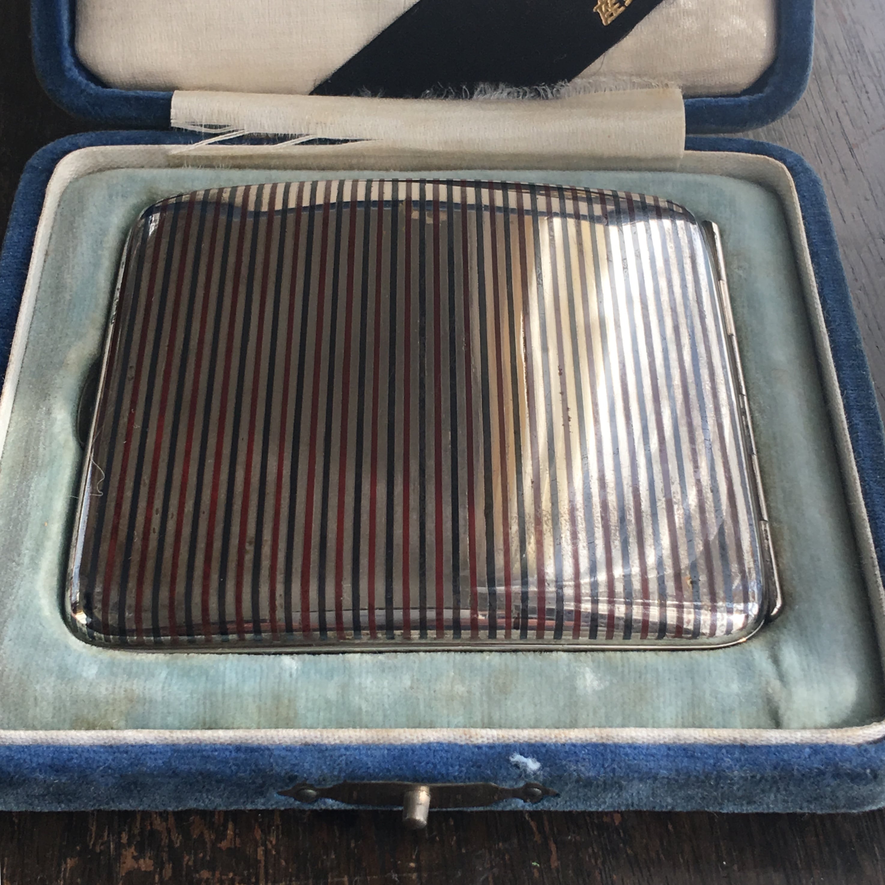 大正から昭和初期 松屋銀座 銀三色鍛造シガレットケース | bonbidou22