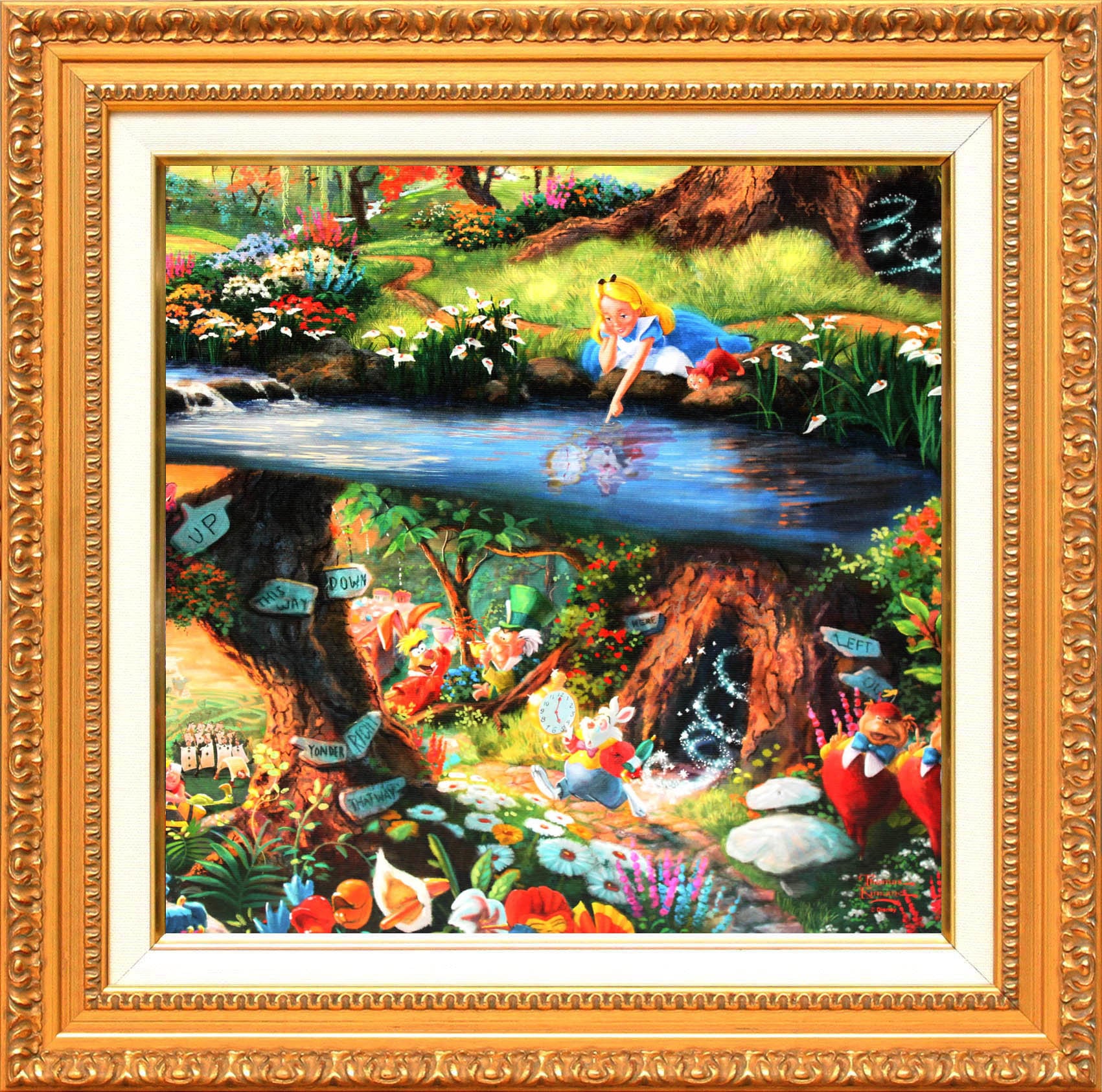 ディズニー「不思議の国のアリス」作品証明書 展示用フック付