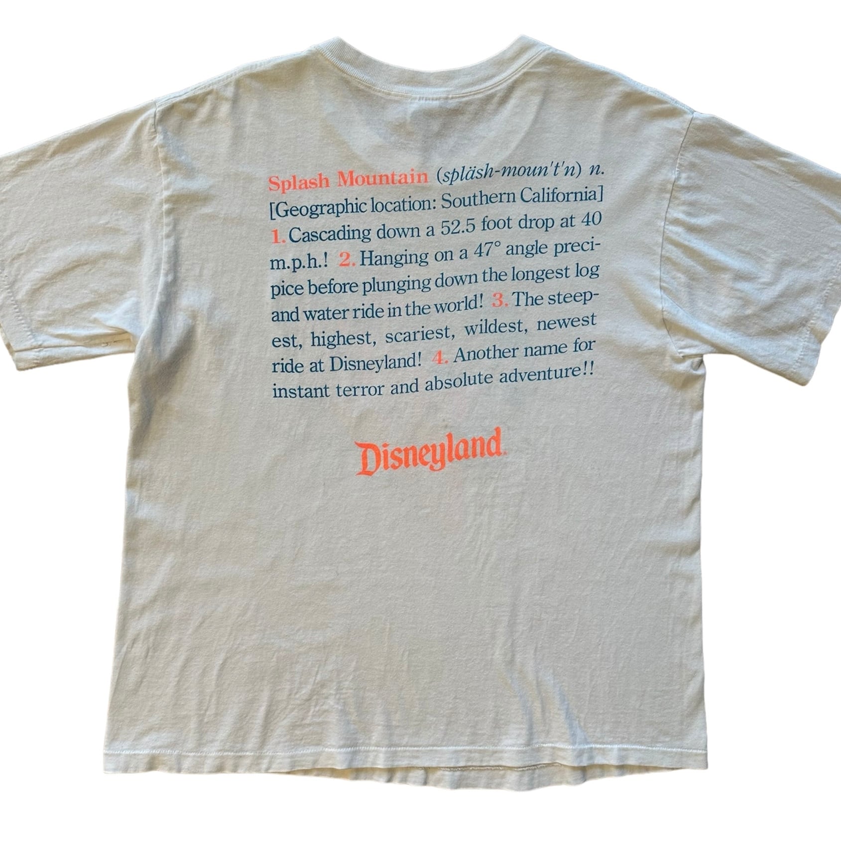 スプラッシュマウンテン ディズニー Tシャツ 80s 90s | Neverland vintage