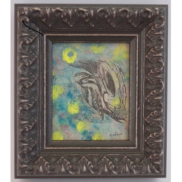 油絵 ロンロンロン ドライブする鳥 油絵 ロンロンロン ドライブする鳥