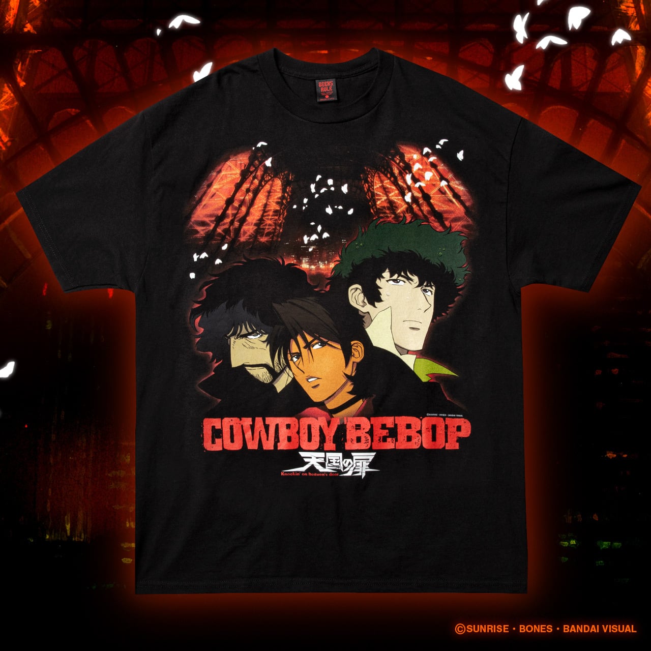 COWBOY BEBOP: THE MOVIE × GEEKS RULE 15 SILKSCREEN PRINTING T