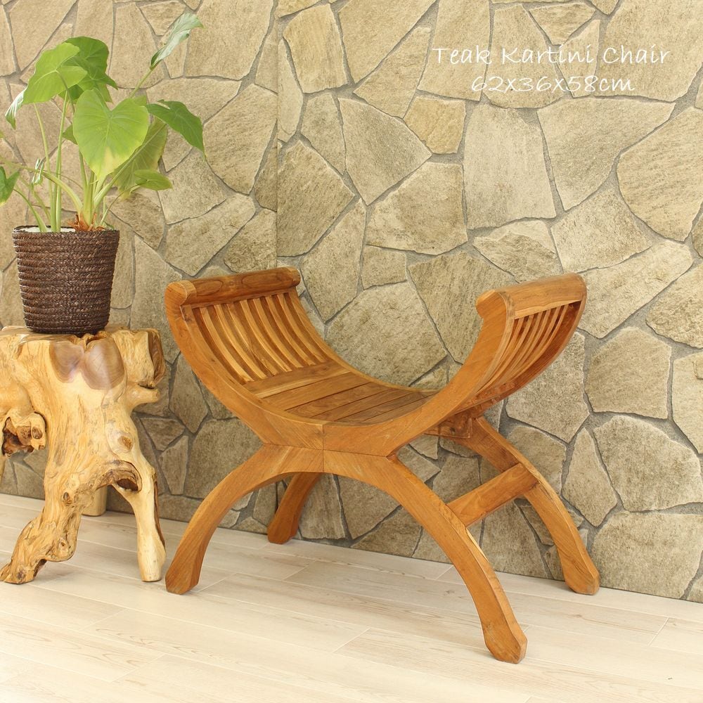 アジアンリゾート 木製スツール カルティニチェア チーク家具 アジアン