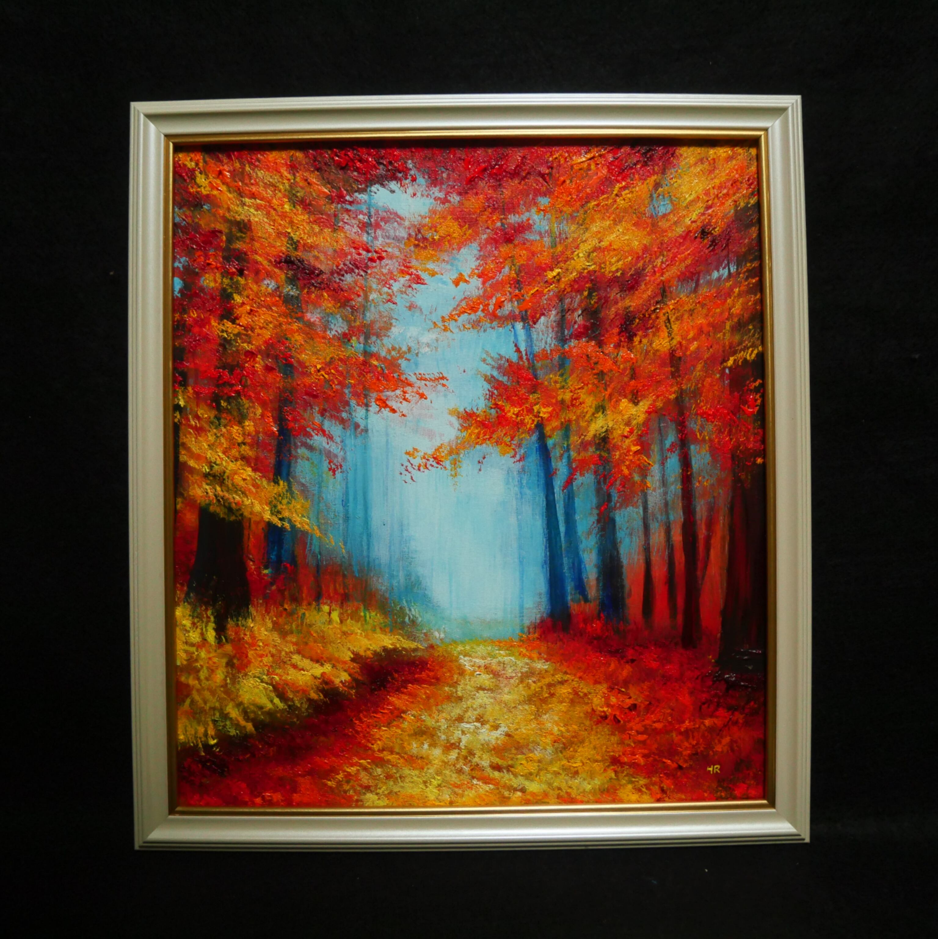 ホアンキエム湖での晩秋 (油絵) ホアンキエム湖での晩秋 (油絵) P15