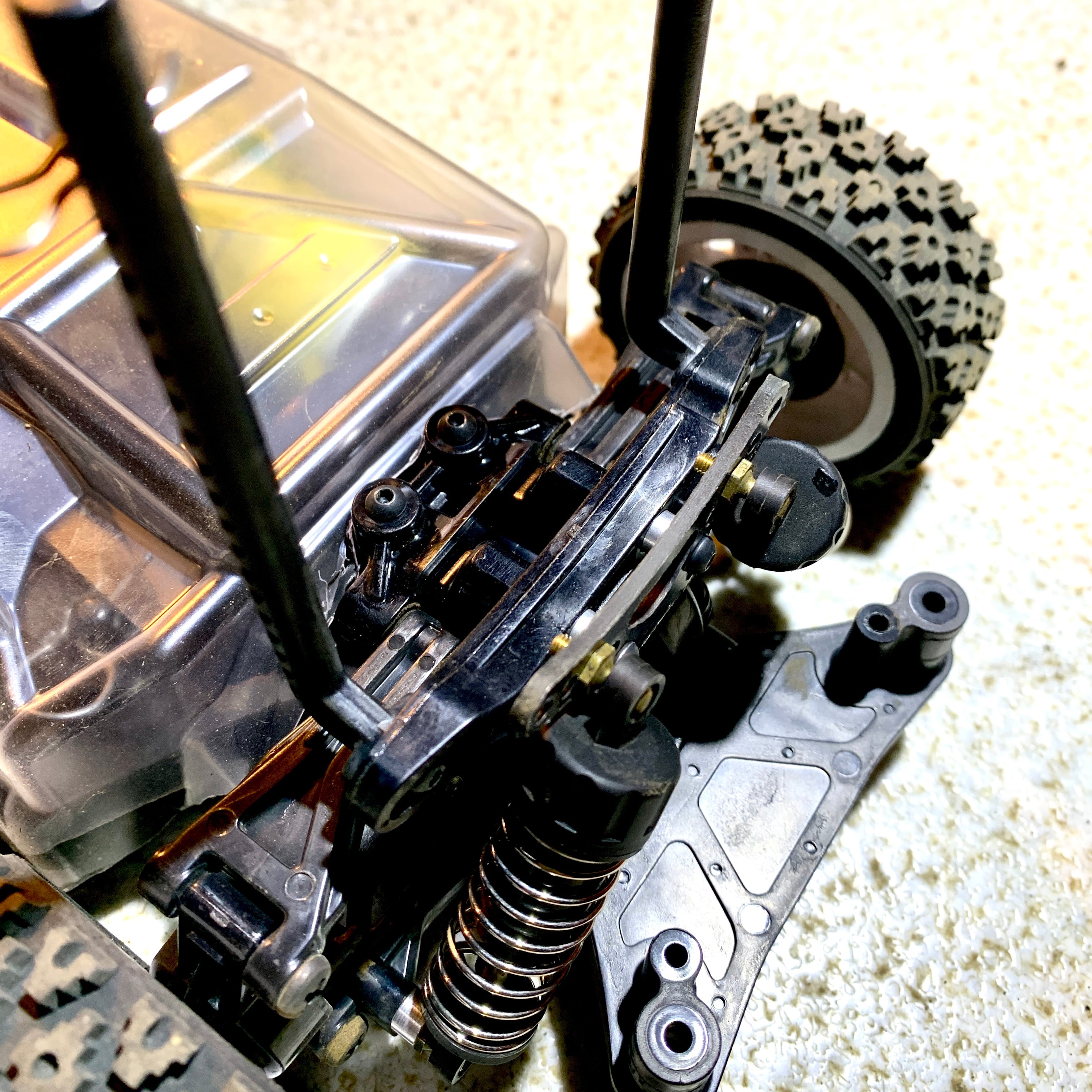 TT02ラリー用ロングストローク化ダンパーステーType2(素材:2mm厚