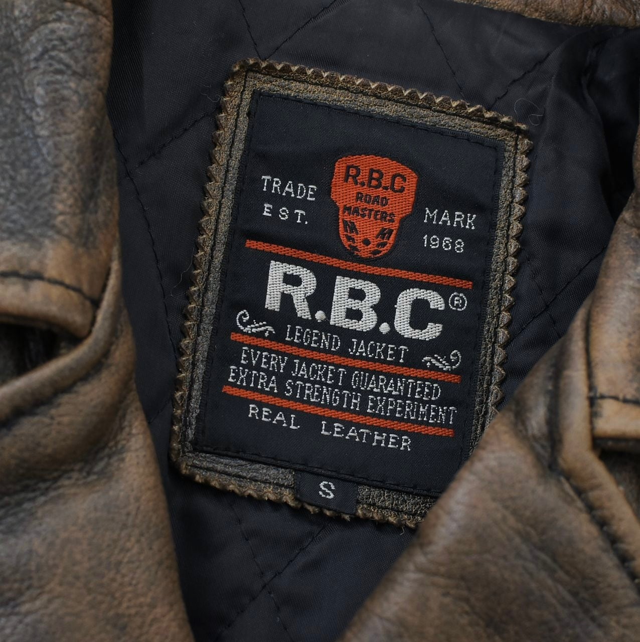 R.B.C aging leather double riders jacket | 古着屋 grin days memory