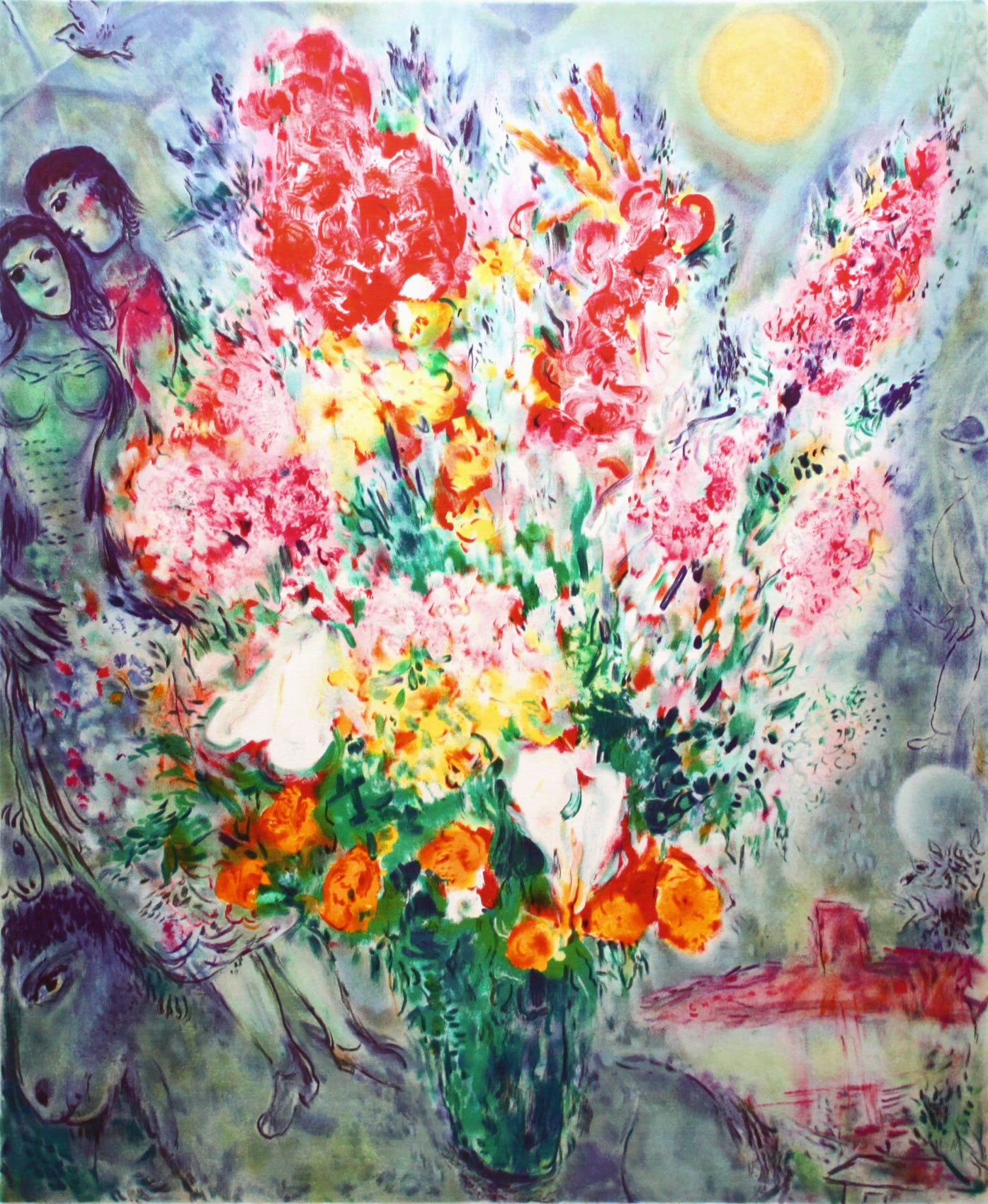 訳あり】Paysage マルク シャガール リトグラフ 500部限定 証明書有 訳