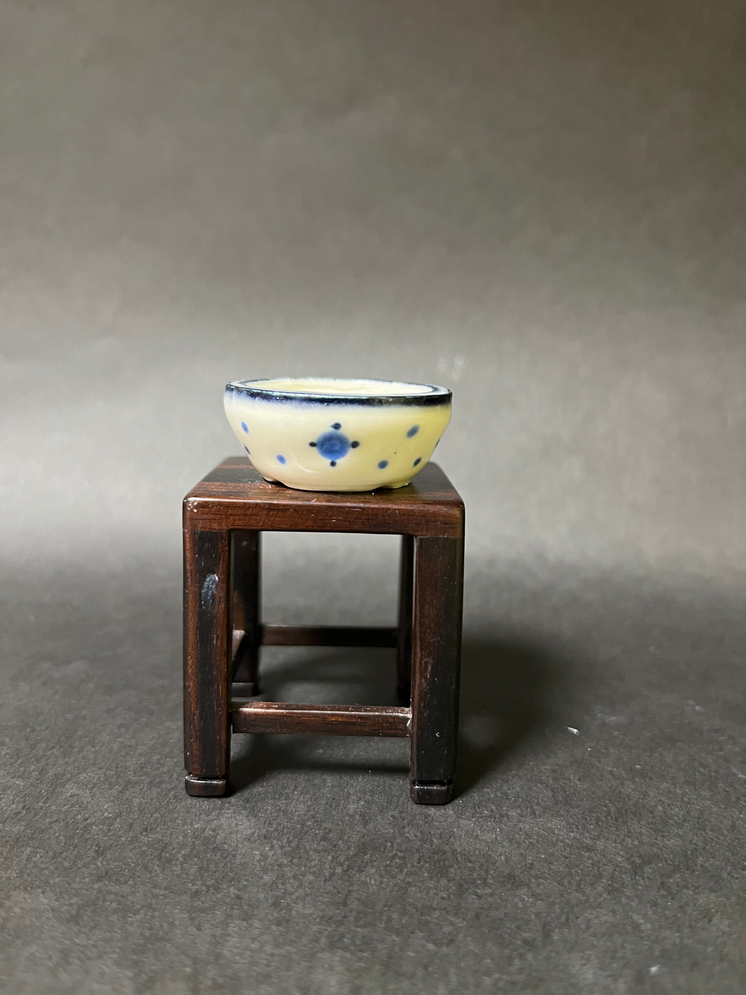 絵付け丸鉢 6-8 | 信心のミニ盆栽鉢販売