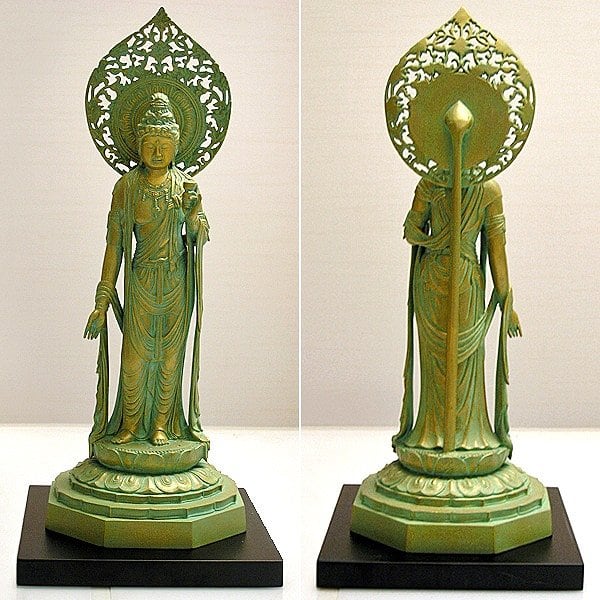 松久宗琳作 瑠璃観音 ブロンズ像・No.140513-01・梱包サイズ80