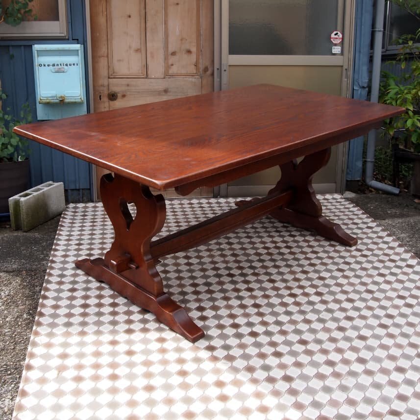 ヴィンテージ リフェクトリーテーブル/ダイニングテーブル/オーク