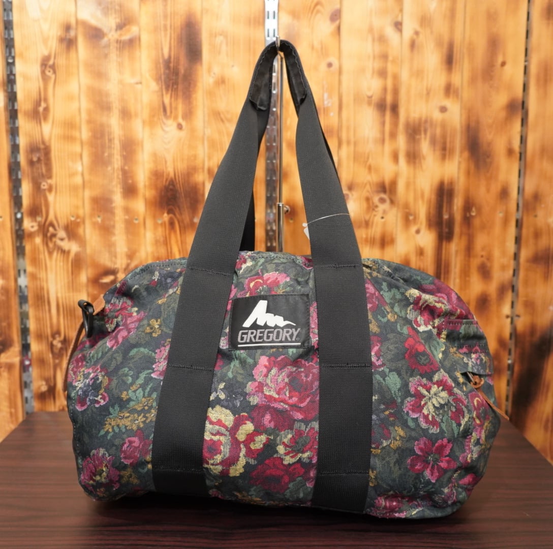 旧タグ gregory ボストンバッグ ガーデンタペストリー XS 花柄