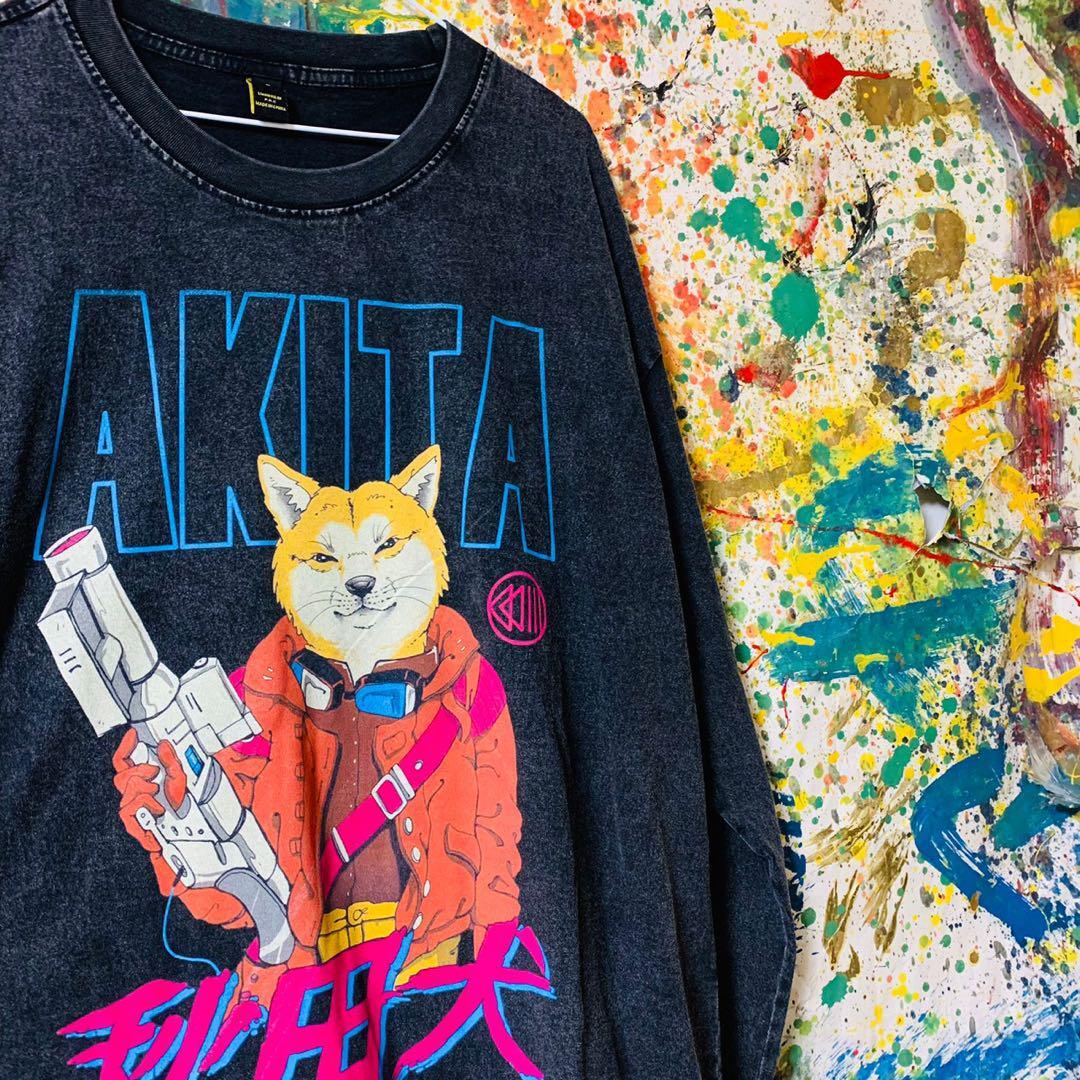 AKIRA ロングTシャツ AKIRA 長袖 Tシャツ ヴィンテージ vintage 90s 超