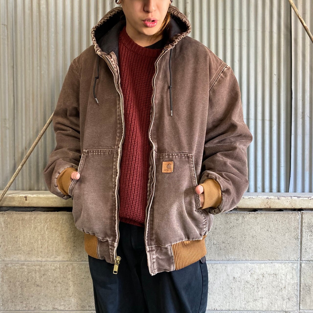 カーハート アクティブパーカー ダック地 ワークジャケット メンズXL