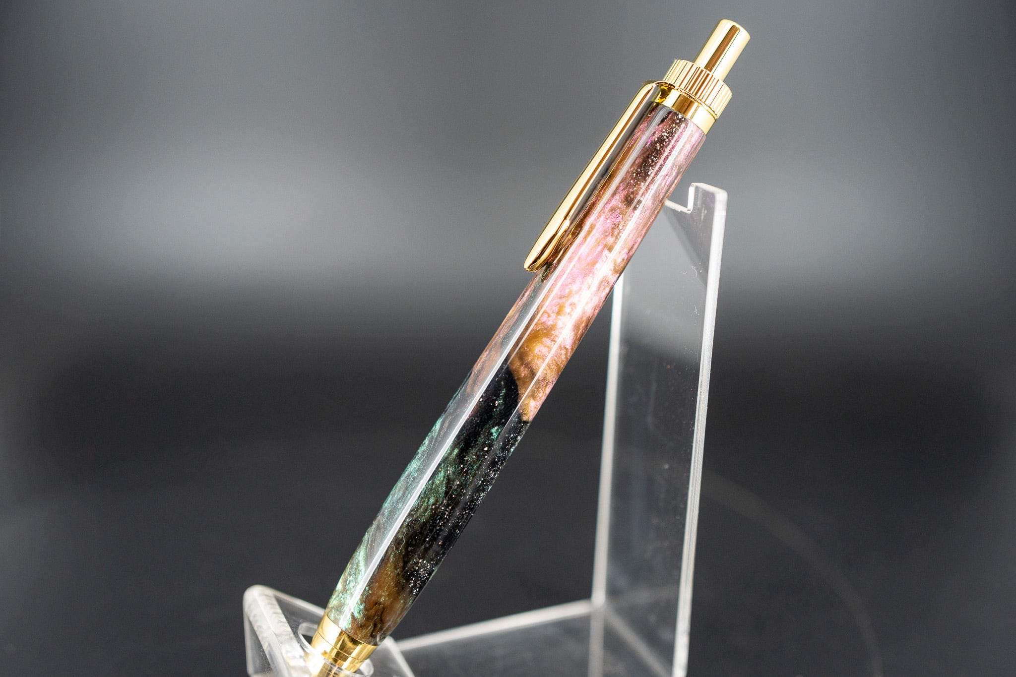 創造性と透明美】 レジン gold BP | 木軸ペン工房 金杢犀