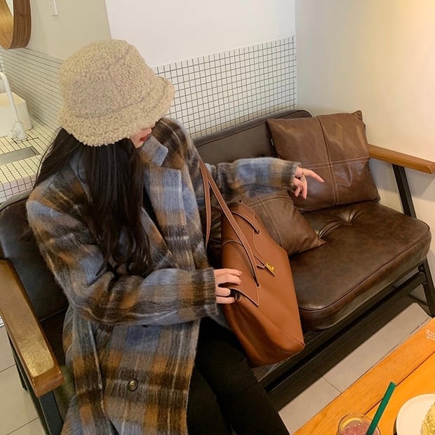 アイスブルーチェックチェスターコート☆ | Fanfan Closet - ファン