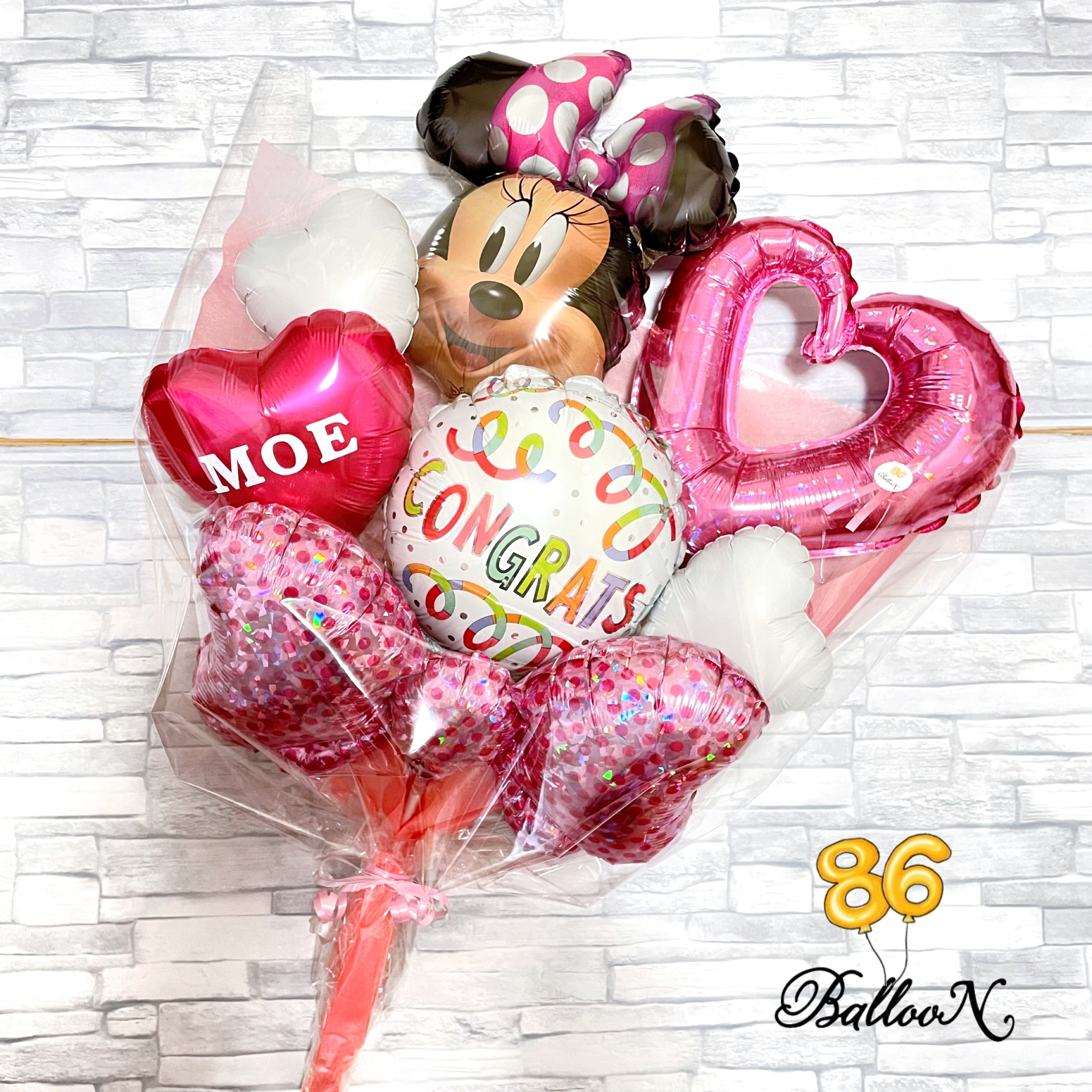 バルーンブーケ B-007】ミニーちゃん⭐︎バルーンブーケ | 86Balloon