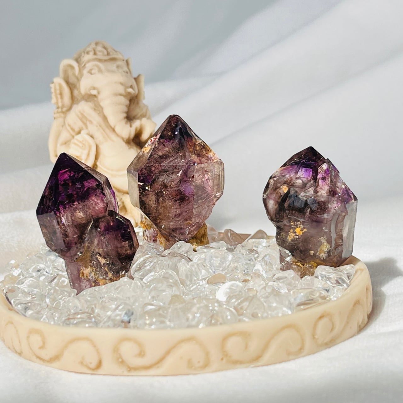 アメシスト 虹 ファントム ロマネサイト フリーフォーム 3.4㎝ 高品質