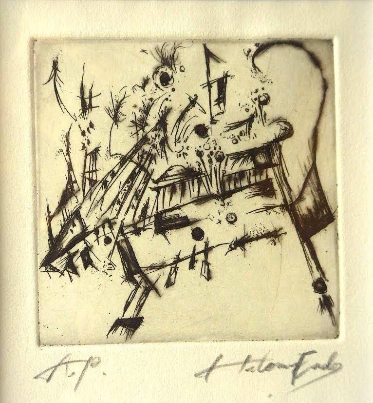 デュエス E. Duez 銅版画『ノルマンディーの港町』1892年制作他、計2点