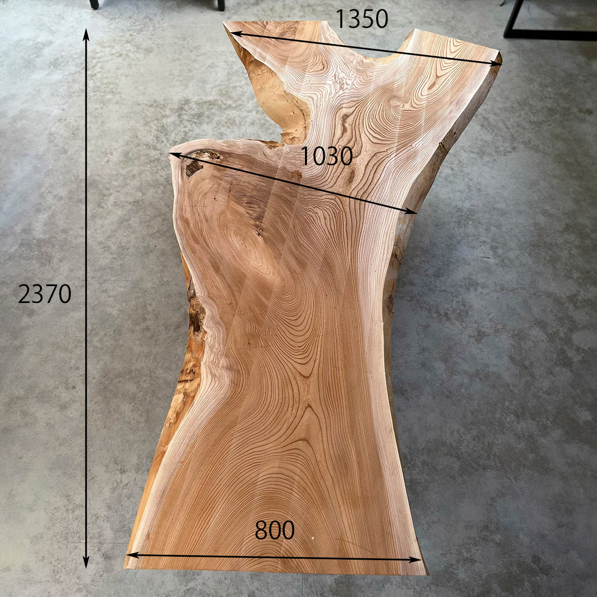 無垢一枚板 欅（ケヤキ）《G803》W2370/未仕上げ品 | オーダーメイドの