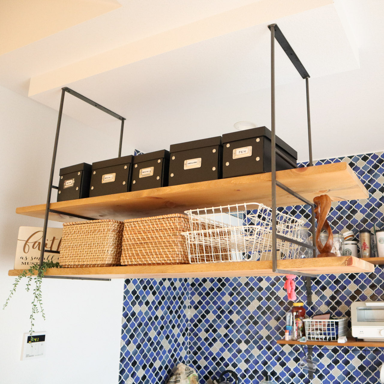 ハンギングシェルフ Aタイプ | オーダーメイドのアイアン家具を中心に