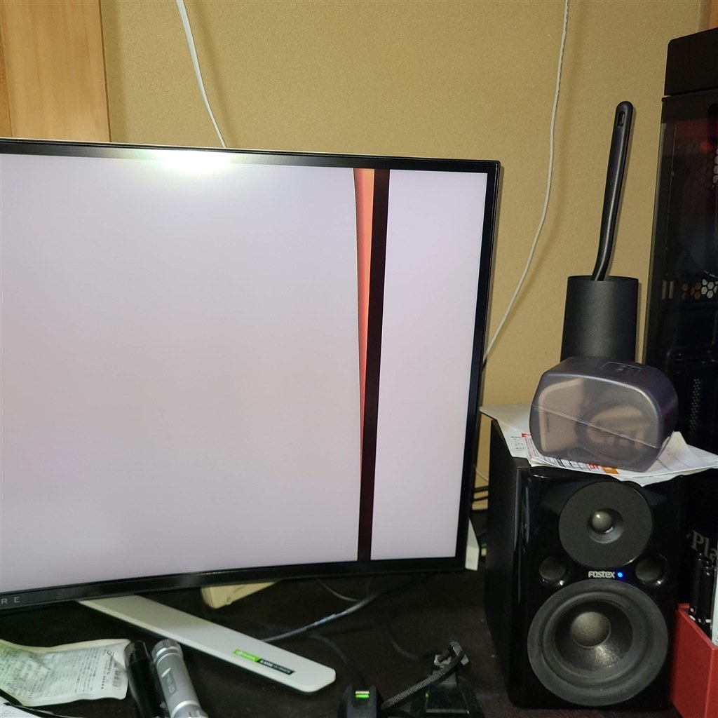 ALIENWARE AW3821DW 37.5インチ 曲面モニター 画面割れ ALIENWARE