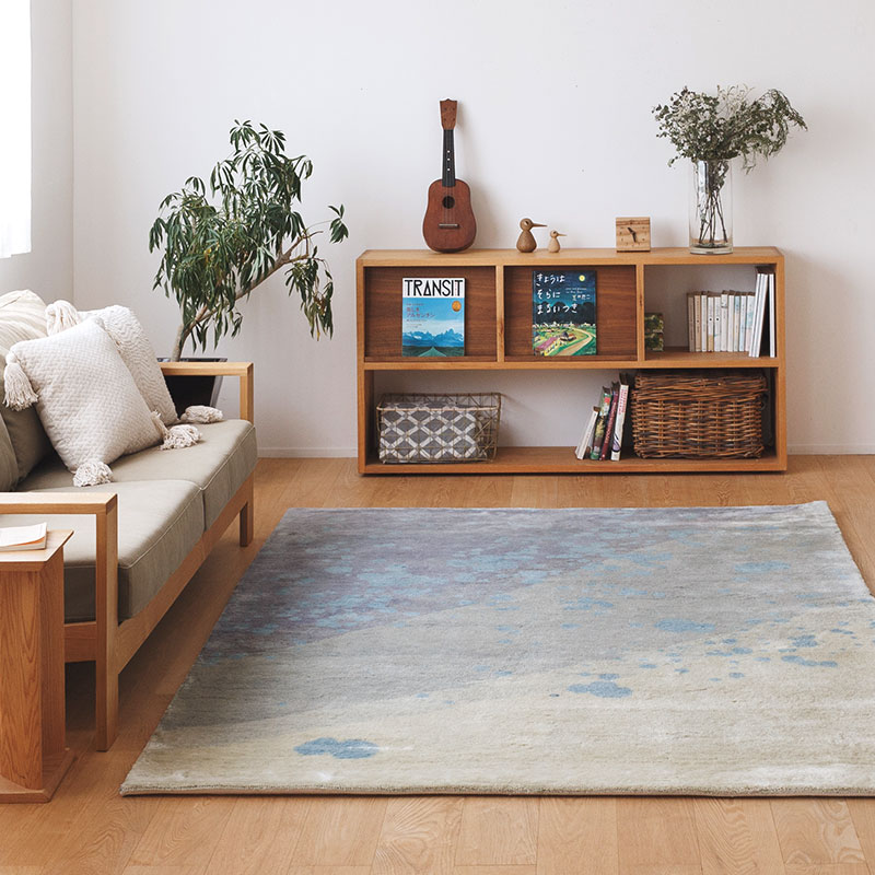 ウールの手織り絨毯 [ ハグみじゅうたん ] ておりPremium / HR4034