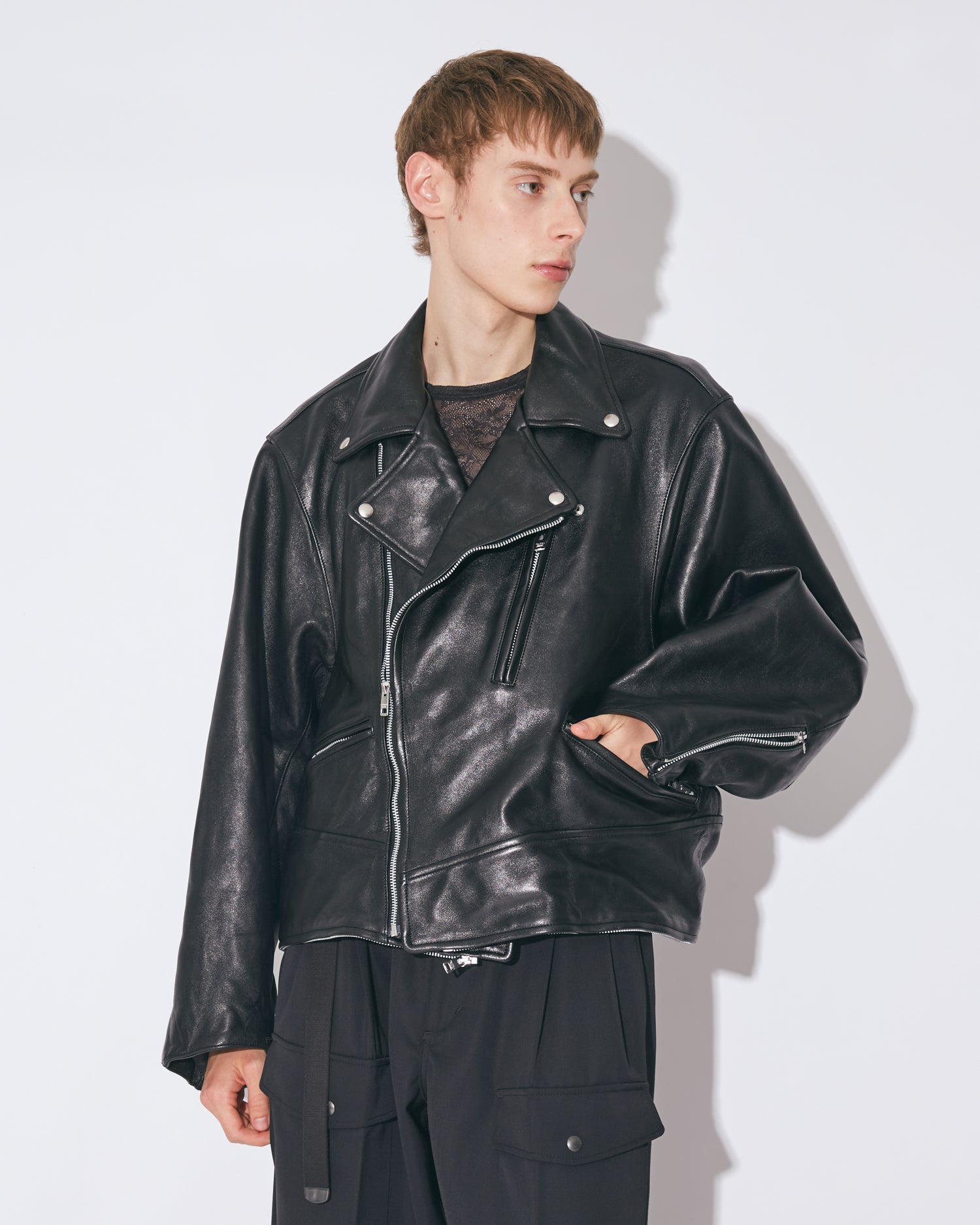 double-end vintage leather racing jacket – beautiful people online