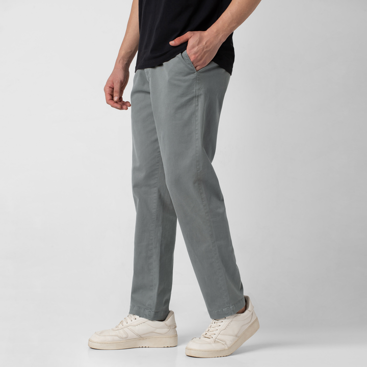 Maatee&sons chino trouser gray chambray MAATEE&SONS MUSOU TROUSER