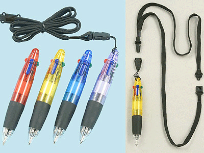 ミニスケルトン4色ボールペン(ストラップ付) | ノベルティグッズ