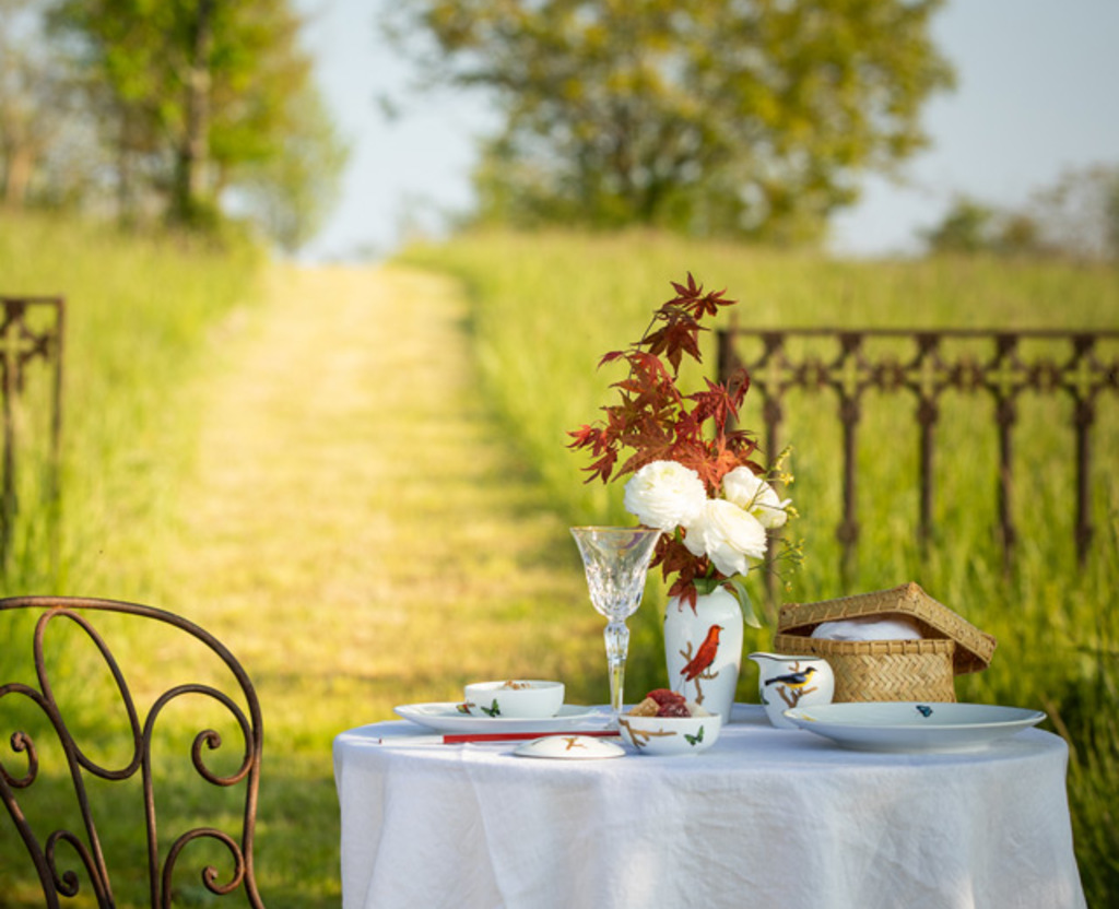 カップ＆ソーサー ブルー 130ml Aux Oiseaux（オーゾワゾー