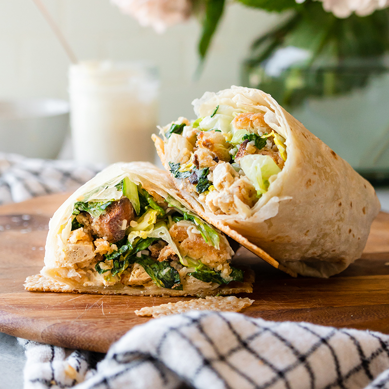 Vegan Caesar Wrap With Chicken Nuggets Recipe | Beyond Meat