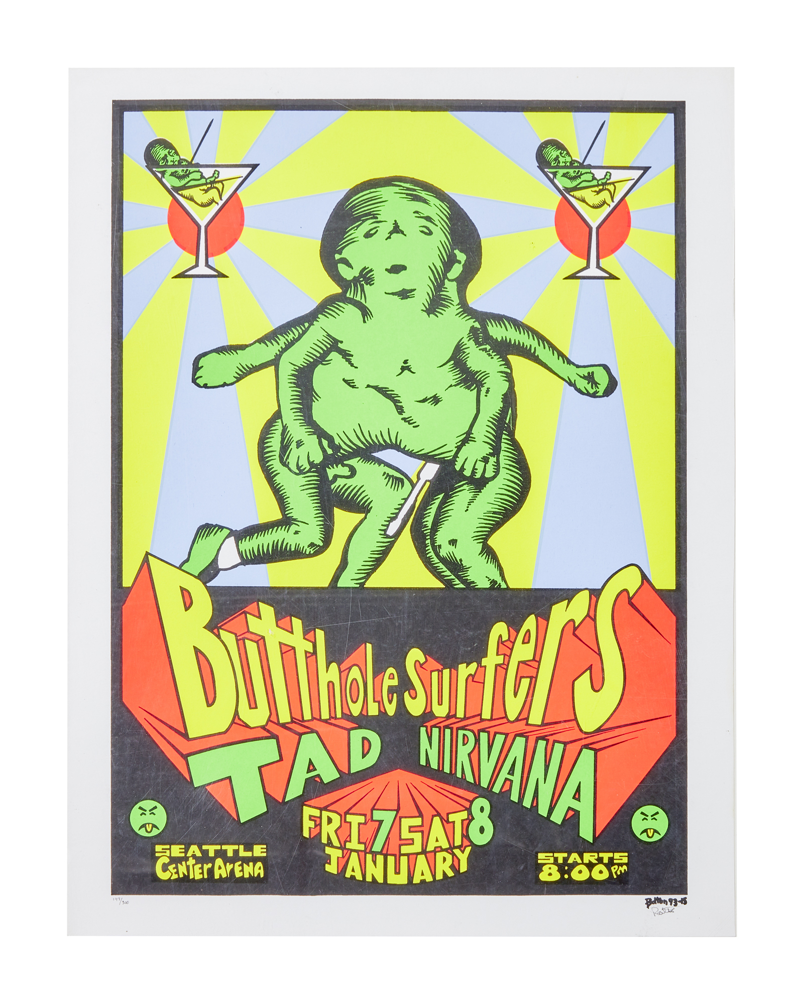 NIRVANA | 1994 BUTTHOLE SURFERS / TAD / NIRVANA CONCERT POSTER