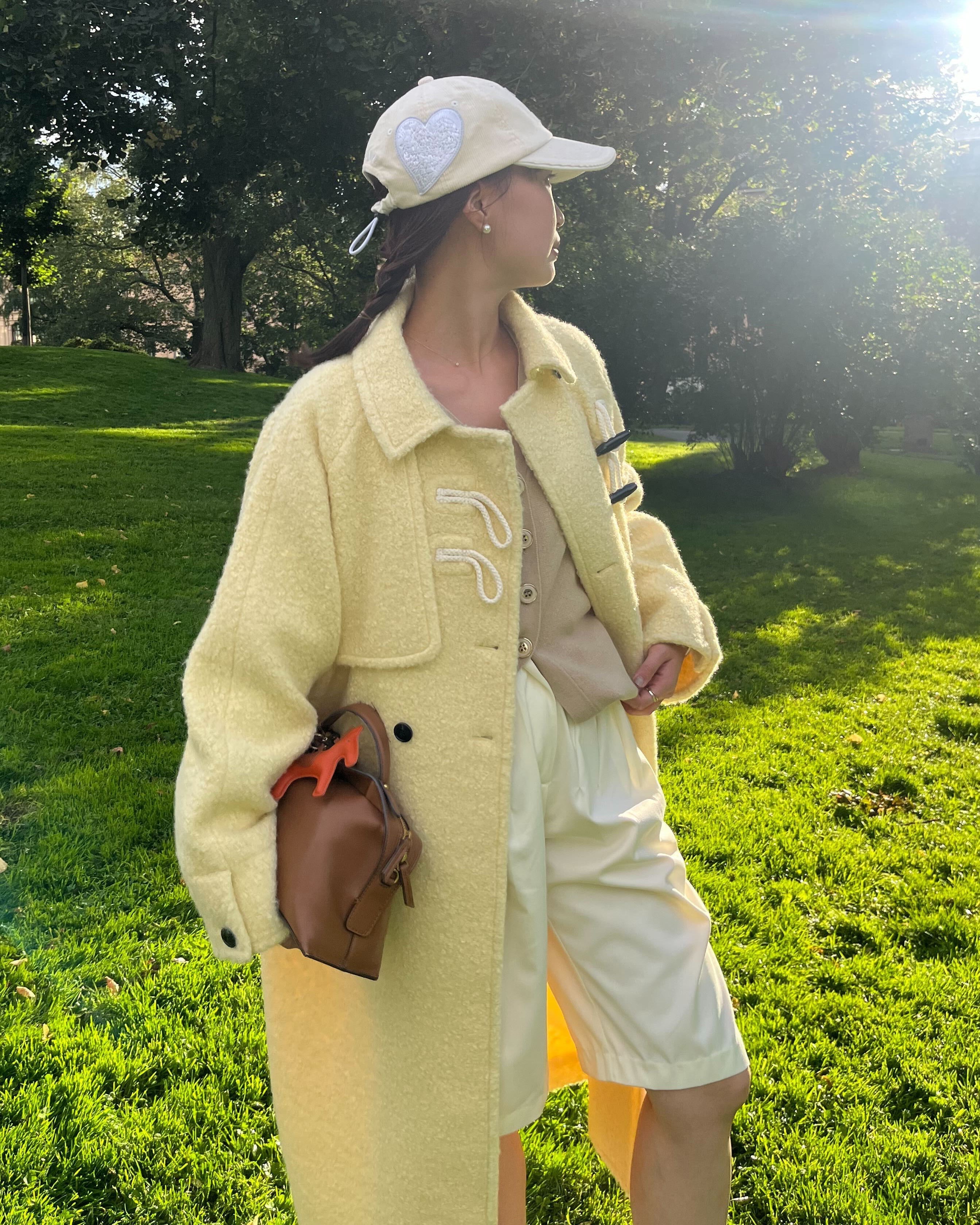 BIBIY. MADE | MANON DUFFLE COAT YELLOW｜Bibiy.