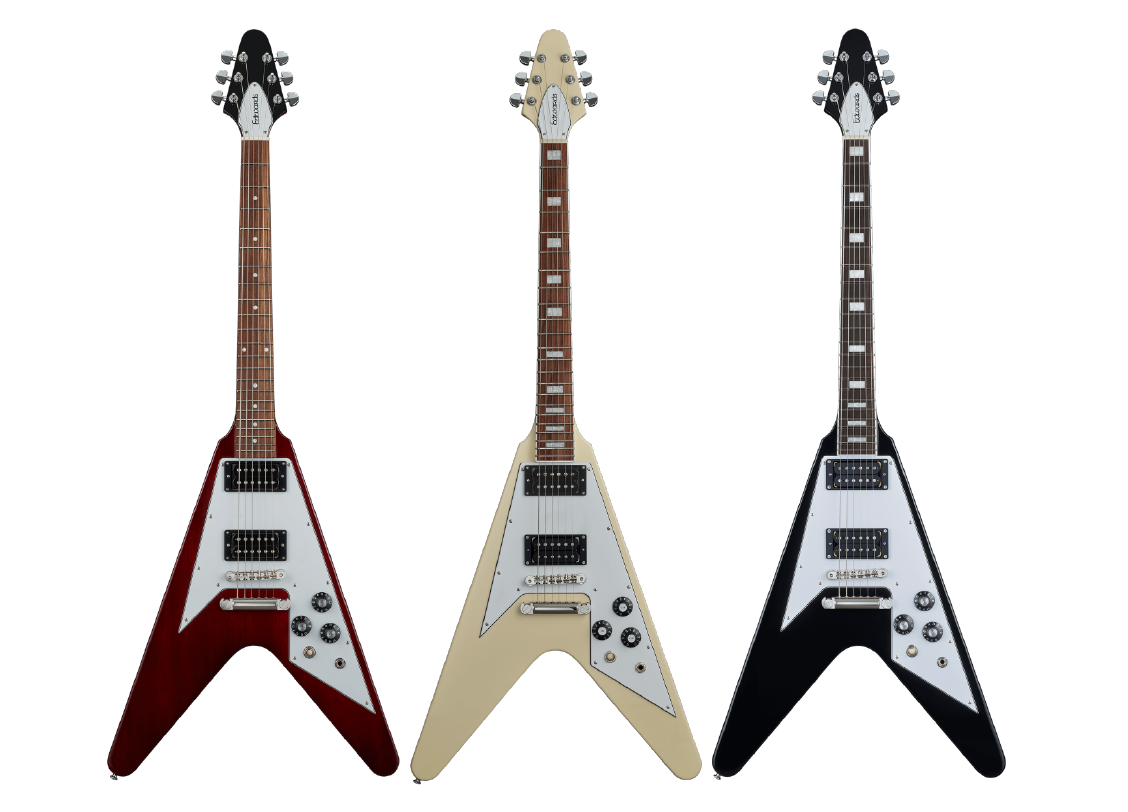 Edwards E-FV-85DフライングV エレキギター クリーム Edwards E-FV-LTD