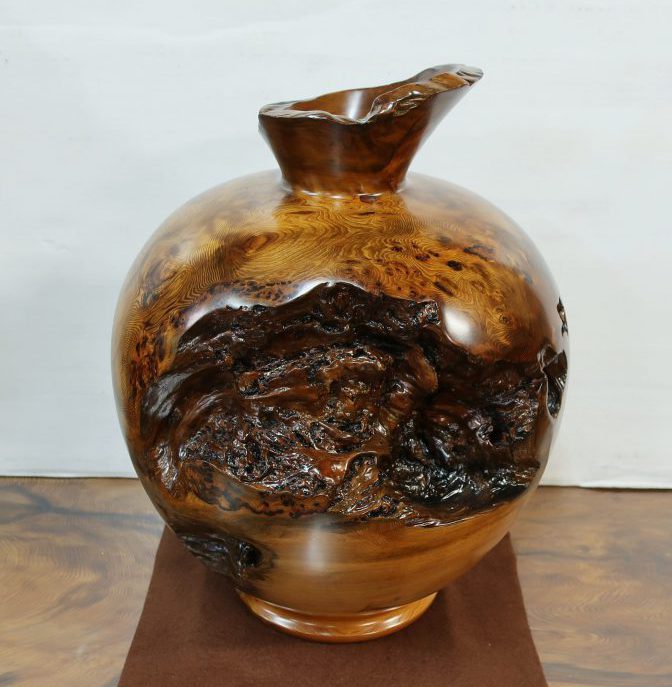 年鑑作家 川下 幸徳作】 屋久杉 「泡瘤 自然入 壺 」 031｜昭和51年