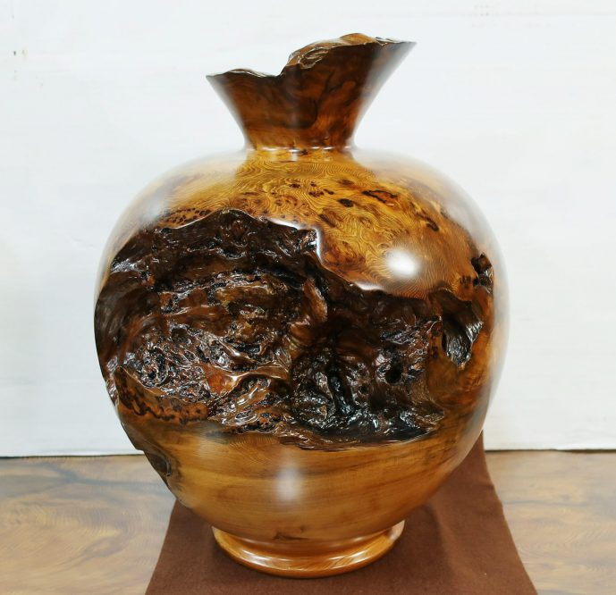 年鑑作家 川下 幸徳作】 屋久杉 「泡瘤 自然入 壺 」 031｜昭和51年