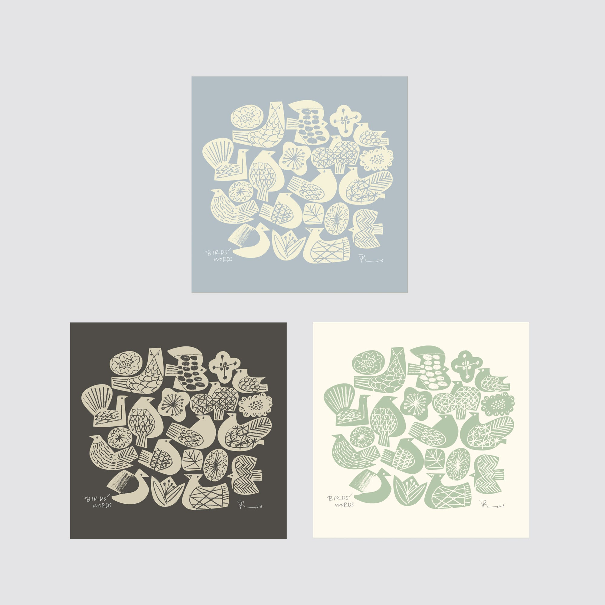 バーズワーズ】シルクスクリーン廃盤品 シリアルナンバー入り バーズ