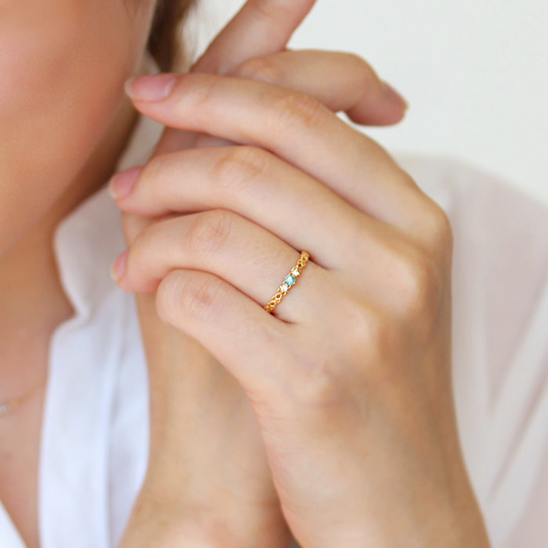 ねこちゃん】S925ラボグロウンパライバトルマリンリング6ct ねこちゃん