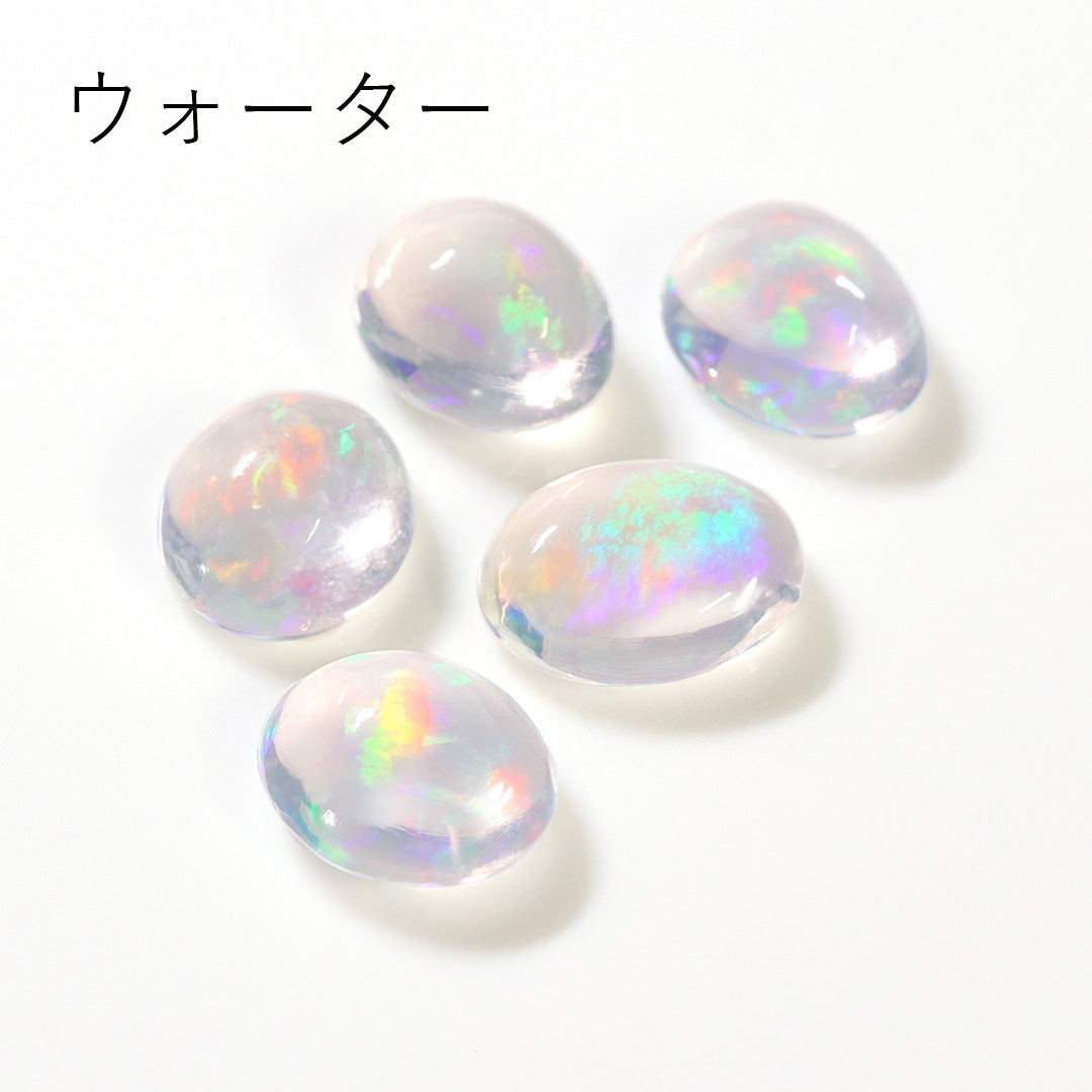 メキシコオパール×ダイヤモンド K18/PTリング・ブリュエット