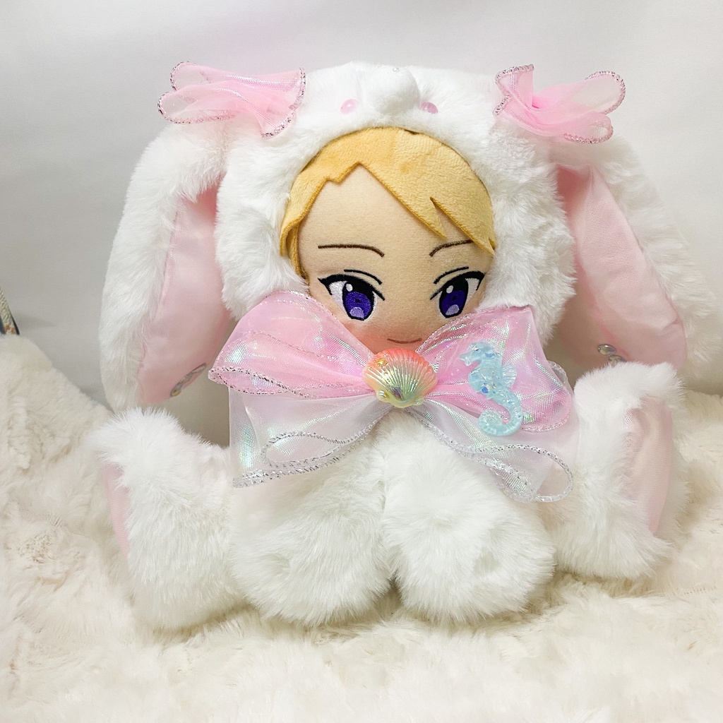 えんどう様 ぬい服ふわふわ 猫耳お座り着ぐるみいつぬいにじぱぺ